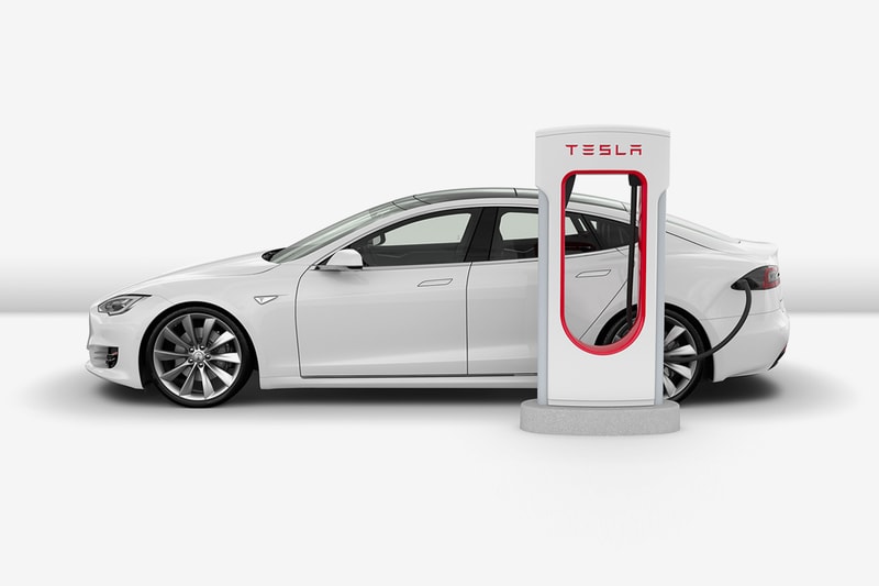 tesla v3 supercharger 250kW driving electric car motor clean engineering elon musk 