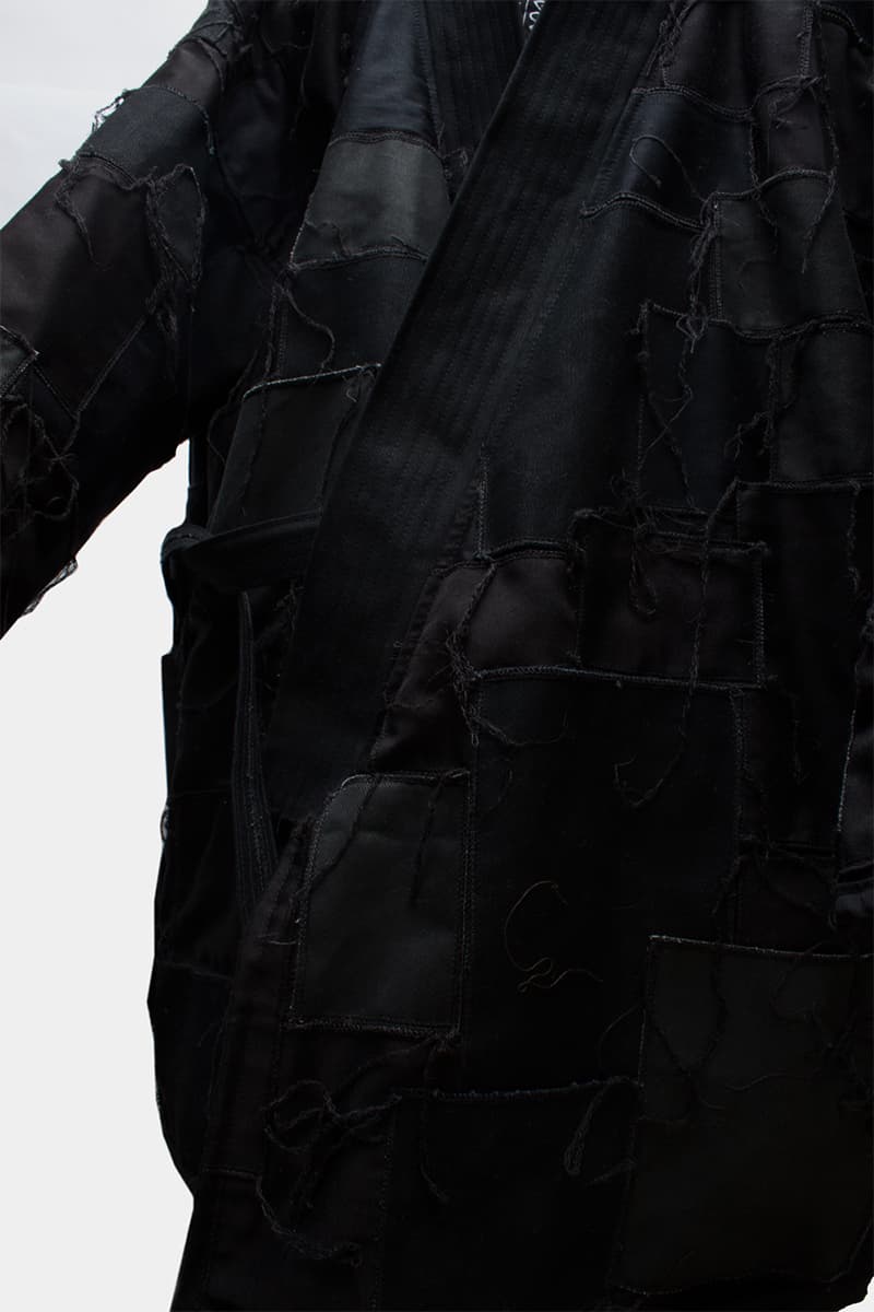Tired Lab Spring/Summer 2019 Capsule Collection Waley Gao entrop reversible padded jacket patchwork bandana phase vest olive black mechanics cropped jacket contrast patch pant zip patch pant dislocated patchwork pant patchwork button up shirt embroidered logo tee toronto canada menswear