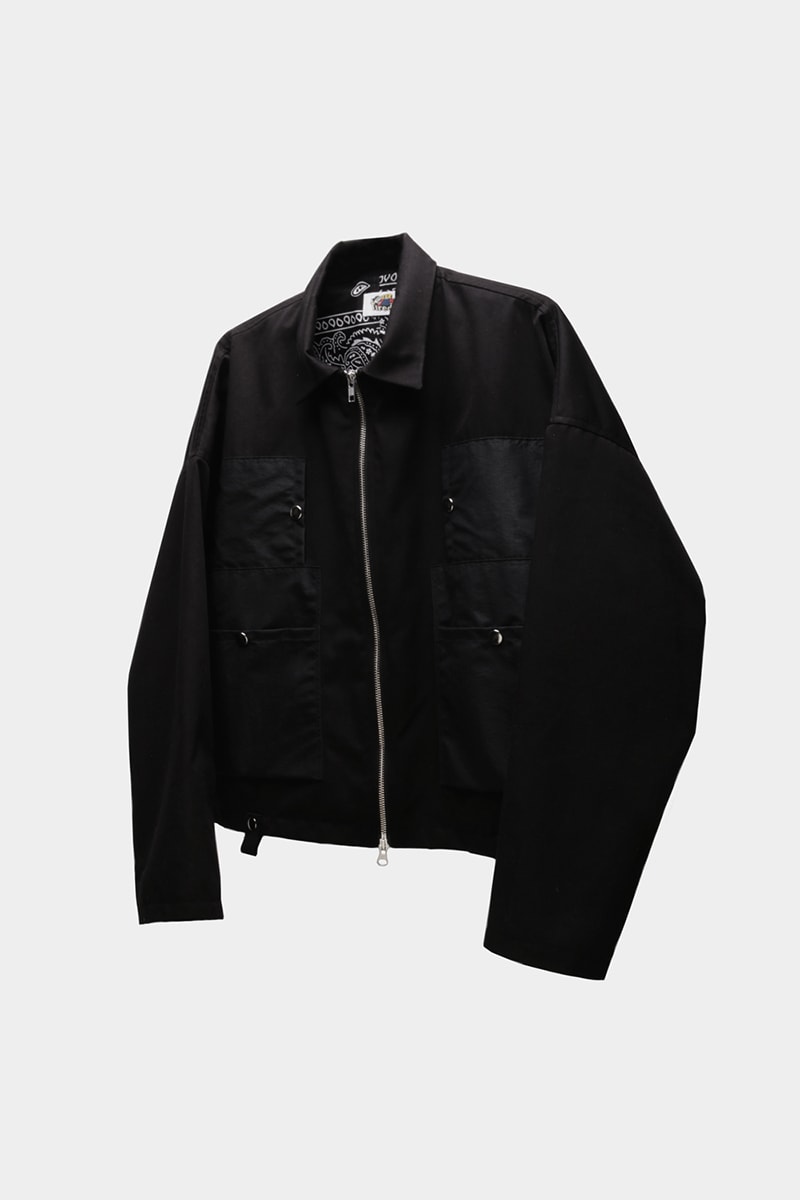 Tired Lab Spring/Summer 2019 Capsule Collection Waley Gao entrop reversible padded jacket patchwork bandana phase vest olive black mechanics cropped jacket contrast patch pant zip patch pant dislocated patchwork pant patchwork button up shirt embroidered logo tee toronto canada menswear