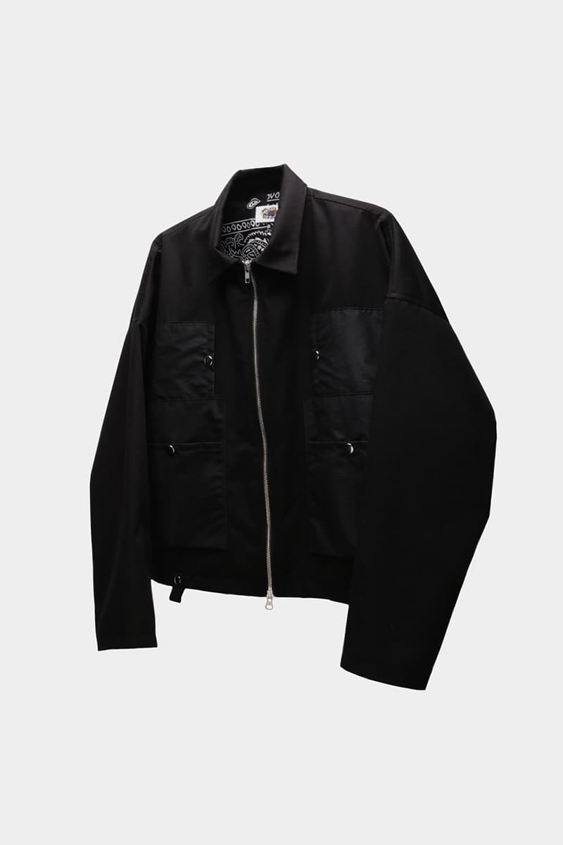 Tired Lab Spring/Summer 2019 Capsule Collection Waley Gao entrop reversible padded jacket patchwork bandana phase vest olive black mechanics cropped jacket contrast patch pant zip patch pant dislocated patchwork pant patchwork button up shirt embroidered logo tee toronto canada menswear