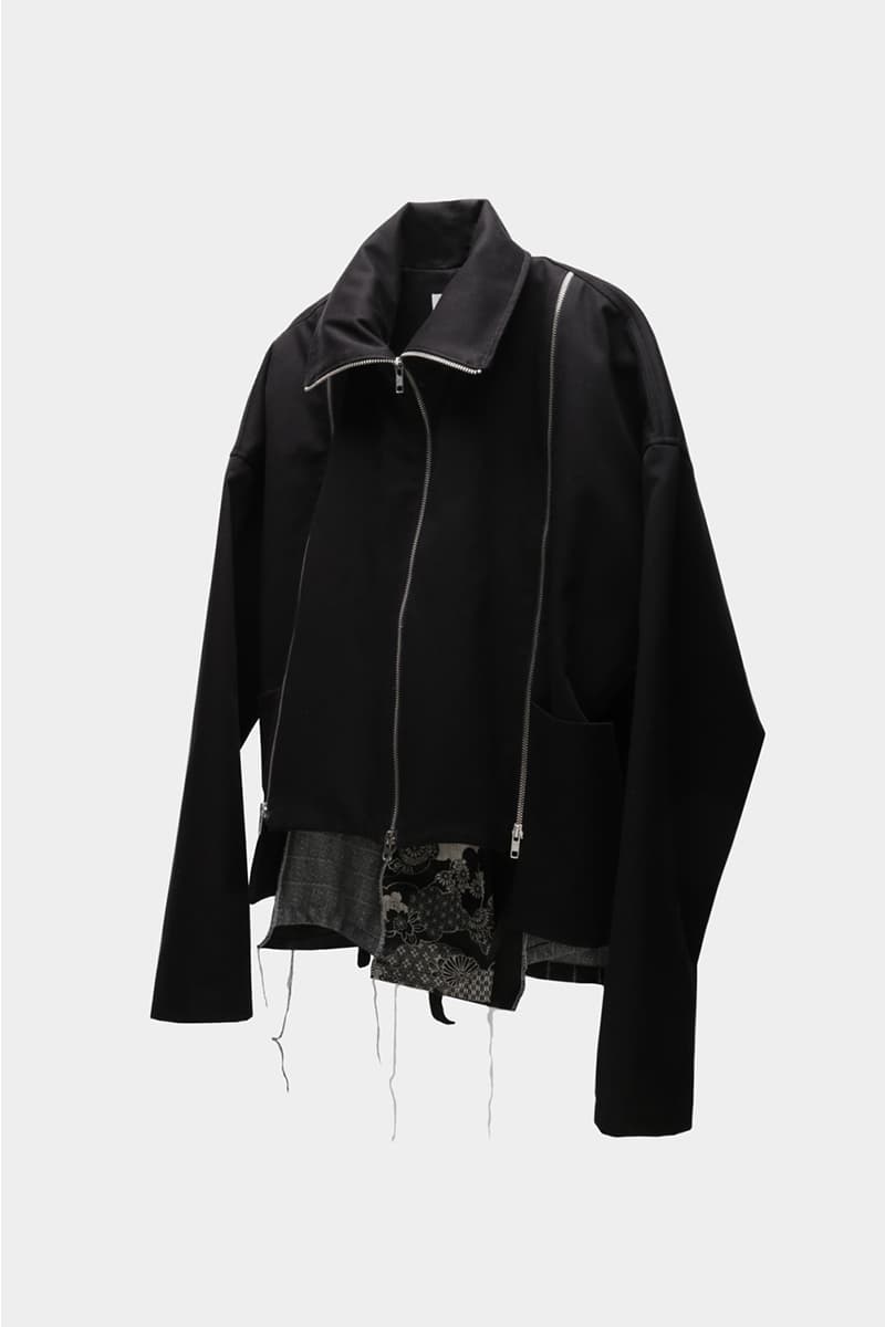 Tired Lab Spring/Summer 2019 Capsule Collection Waley Gao entrop reversible padded jacket patchwork bandana phase vest olive black mechanics cropped jacket contrast patch pant zip patch pant dislocated patchwork pant patchwork button up shirt embroidered logo tee toronto canada menswear