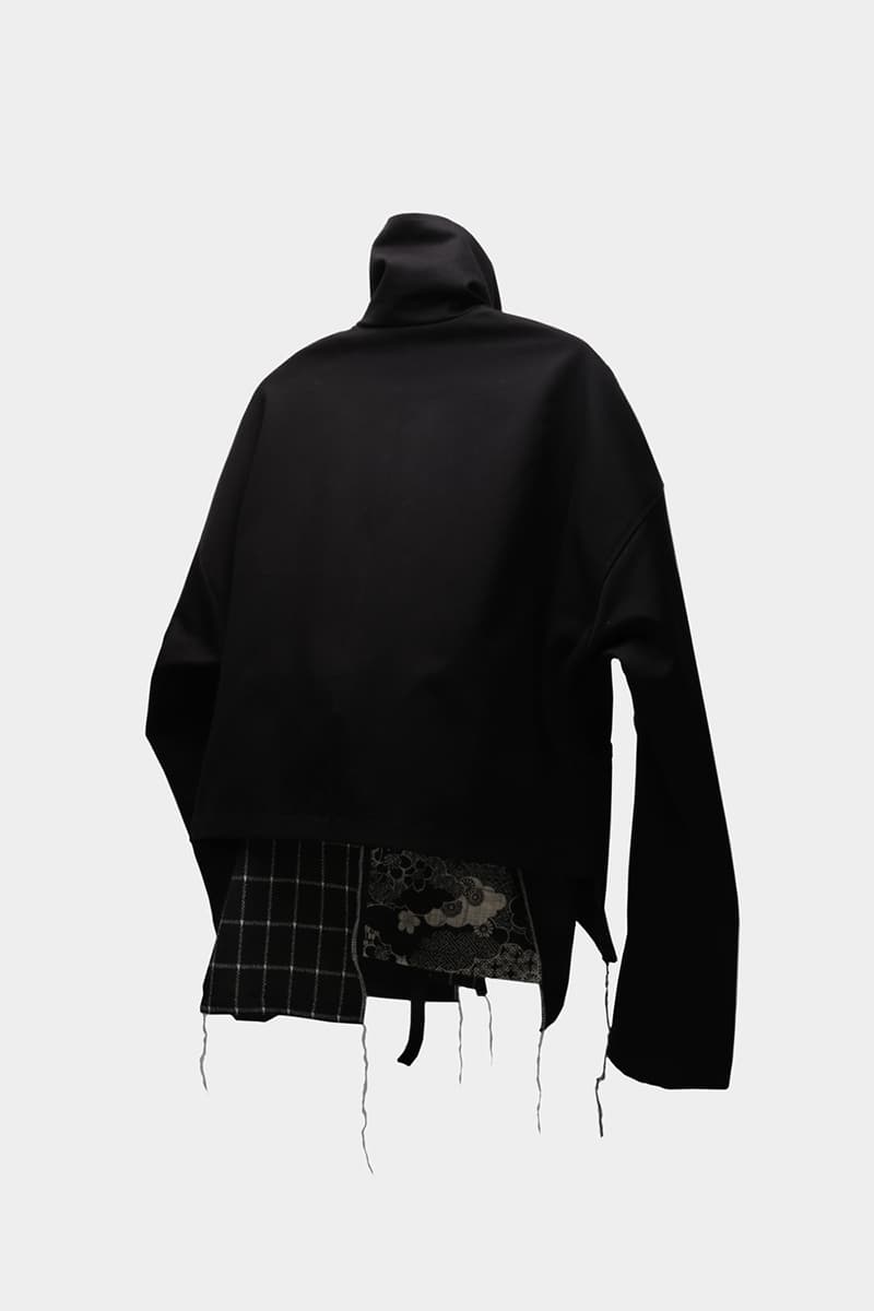 Tired Lab Spring/Summer 2019 Capsule Collection Waley Gao entrop reversible padded jacket patchwork bandana phase vest olive black mechanics cropped jacket contrast patch pant zip patch pant dislocated patchwork pant patchwork button up shirt embroidered logo tee toronto canada menswear