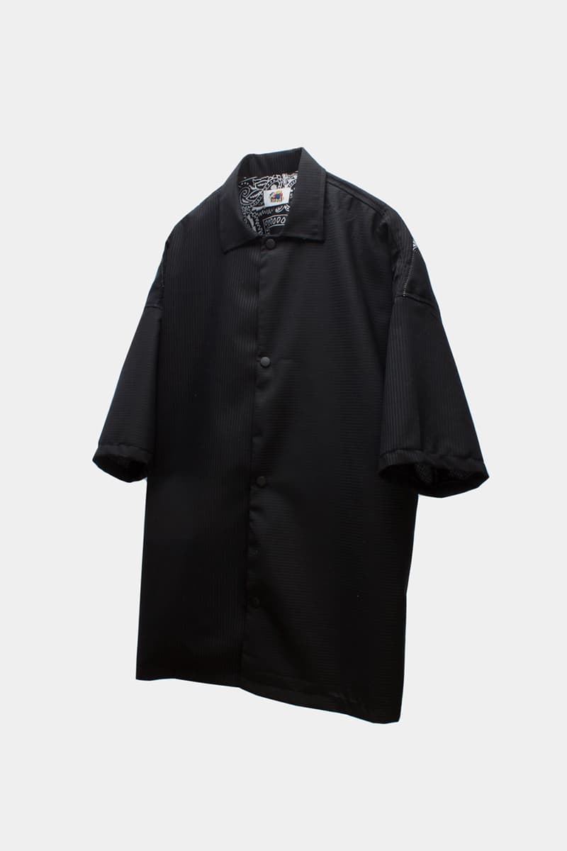 Tired Lab Spring/Summer 2019 Capsule Collection Waley Gao entrop reversible padded jacket patchwork bandana phase vest olive black mechanics cropped jacket contrast patch pant zip patch pant dislocated patchwork pant patchwork button up shirt embroidered logo tee toronto canada menswear