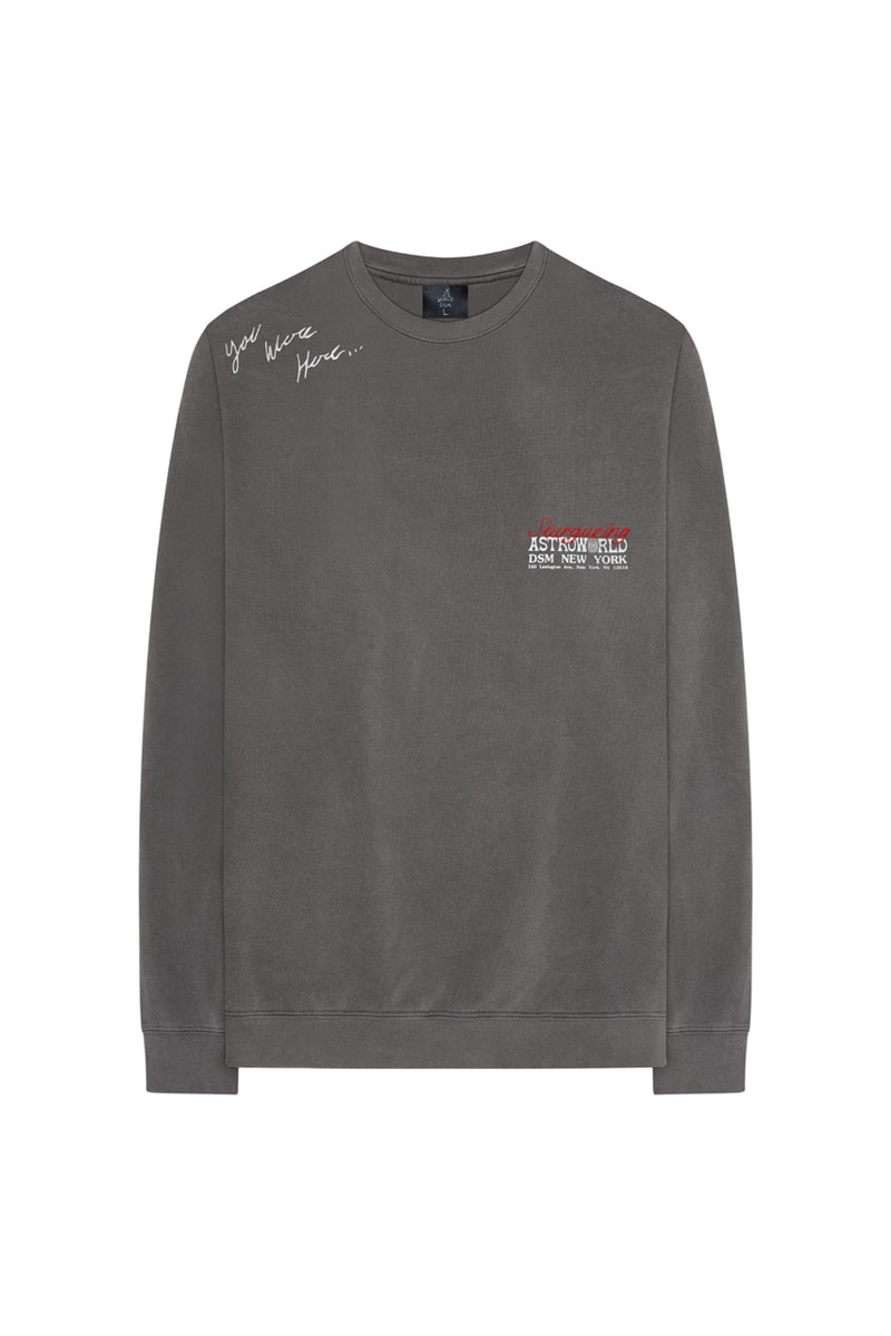 travis scott dover street market astroworld wish you were here tour new york brooklyn pop up shop merch available buy raffle launch store