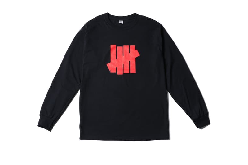 UNDEFEATED Osaka Flagship Exclusive Merch james bond japan long sleeve t-shirt black red