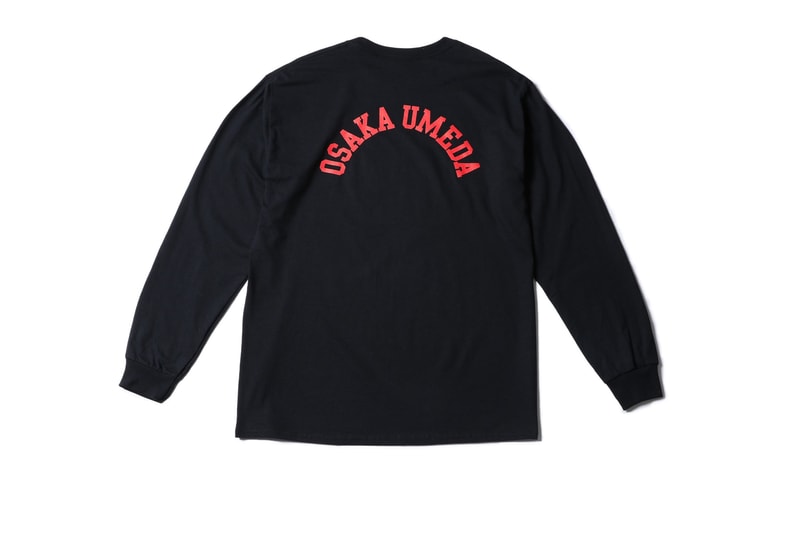 UNDEFEATED Osaka Flagship Exclusive Merch james bond japan long sleeve t-shirt black red