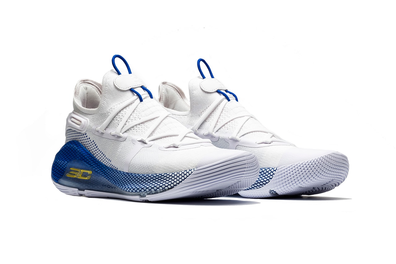 under armour curry 6 dub nation stephen curry 2019 april footwear  blue white yellow gold