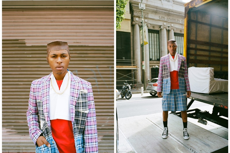 UNION x COMME des GARÇONS HOMME Plus Editorial collection russell westbrook LA los angeles fake hair wig Jordan Johnson Rique Strong Niko Delgado @jrdntyler @sufficiently_madd @neekkz