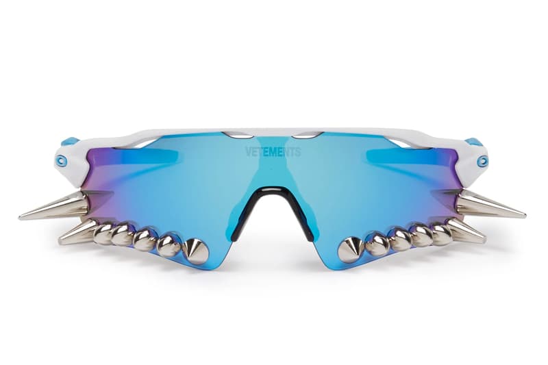 Vetements Oakley Spike Glasses 200 D 400 Iridescent Acetate Neon Spring Summer 2019 SS19 Engraved Logo USA Sports Sunglasses 