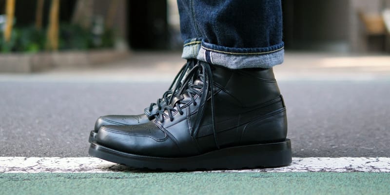 jordan black leather boots