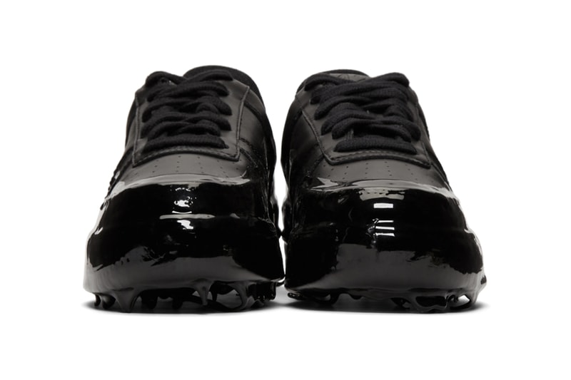 424 Black 42Force Sneakers Release Info drop date SSENSE rubberized dip rubber dip Guillermo Andrade "made in italy" leather textile 191010M237002
