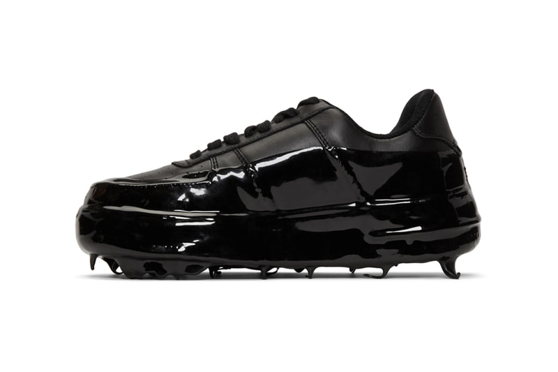 424 Black 42Force Sneakers Release Info drop date SSENSE rubberized dip rubber dip Guillermo Andrade "made in italy" leather textile 191010M237002