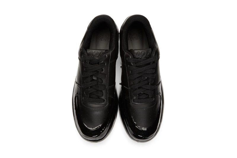 424 Black 42Force Sneakers Release Info drop date SSENSE rubberized dip rubber dip Guillermo Andrade "made in italy" leather textile 191010M237002