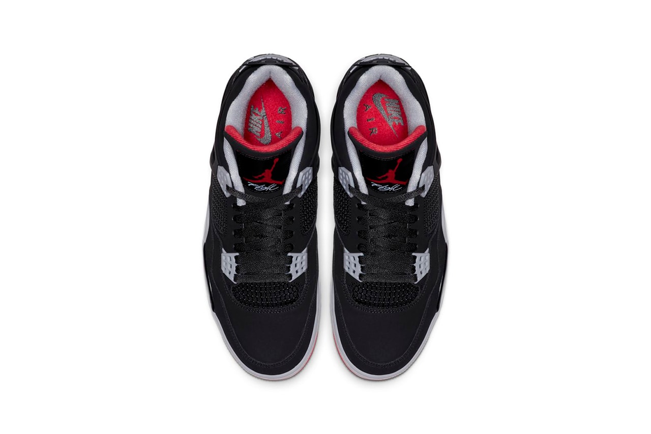 Nike Air Jordan 4 Retro OG "Bred" Release Information Sneaker Drop Date May 4 IV 30th Anniversary "NIKE AIR" Branding Colorway Vintage Packaging Basketball Michael Jordan