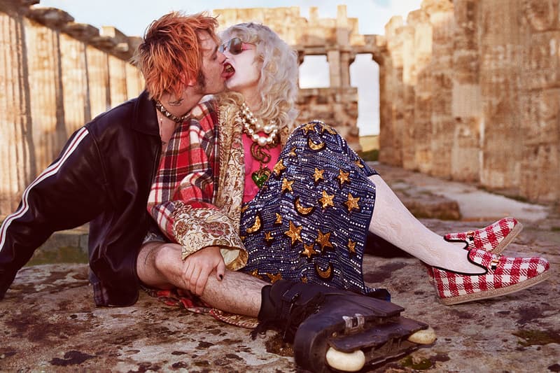 Gucci Pre Fall 2019 Campaign Bohemian Selinunte Archaeological Park Sicily 7th century BC Temple of Hera Creative Director Alessandro Michele Venice Beach Stereotypes hardcore punks rollerbladers bodybuilders surfers App Augmented Reality AR Advertising User Experience