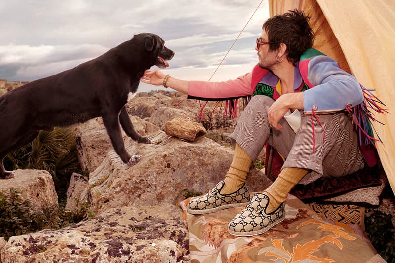 Gucci Pre Fall 2019 Campaign Bohemian Selinunte Archaeological Park Sicily 7th century BC Temple of Hera Creative Director Alessandro Michele Venice Beach Stereotypes hardcore punks rollerbladers bodybuilders surfers App Augmented Reality AR Advertising User Experience