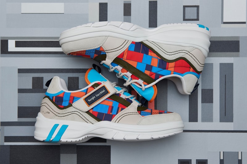 adam lister sergio tacchini power model sneaker fall winter artwork design collaboration art