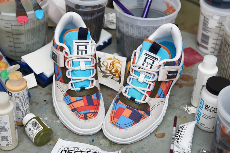 adam lister sergio tacchini power model sneaker fall winter artwork design collaboration art