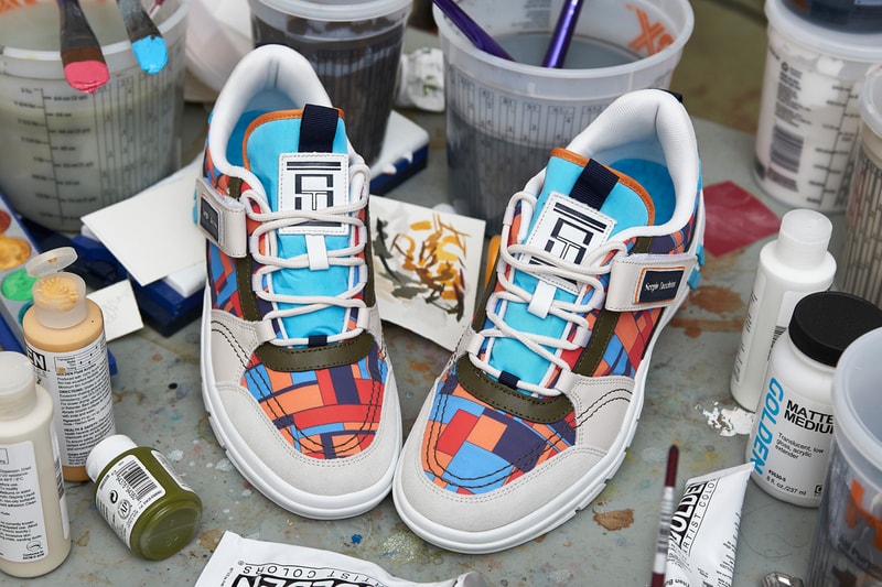 adam lister sergio tacchini power model sneaker fall winter artwork design collaboration art