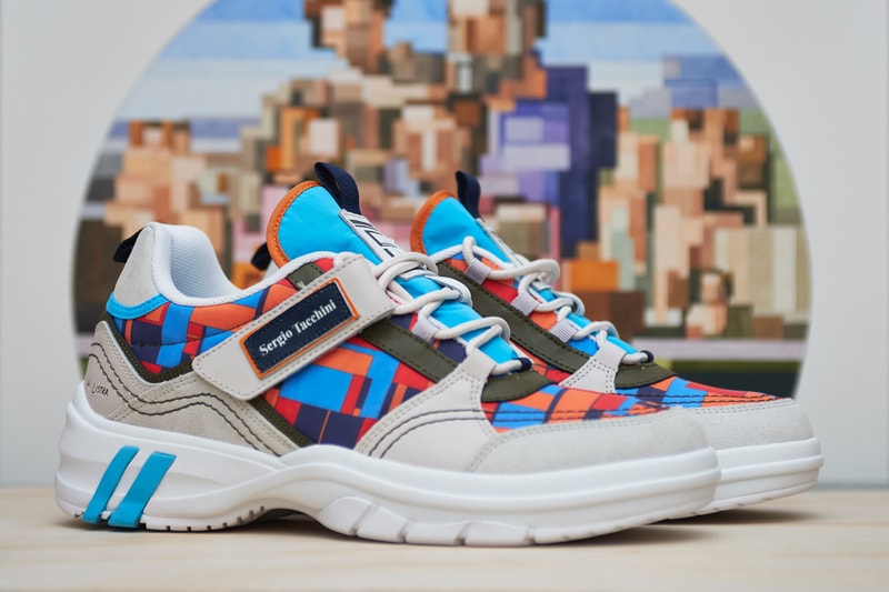 adam lister sergio tacchini power model sneaker fall winter artwork design collaboration art