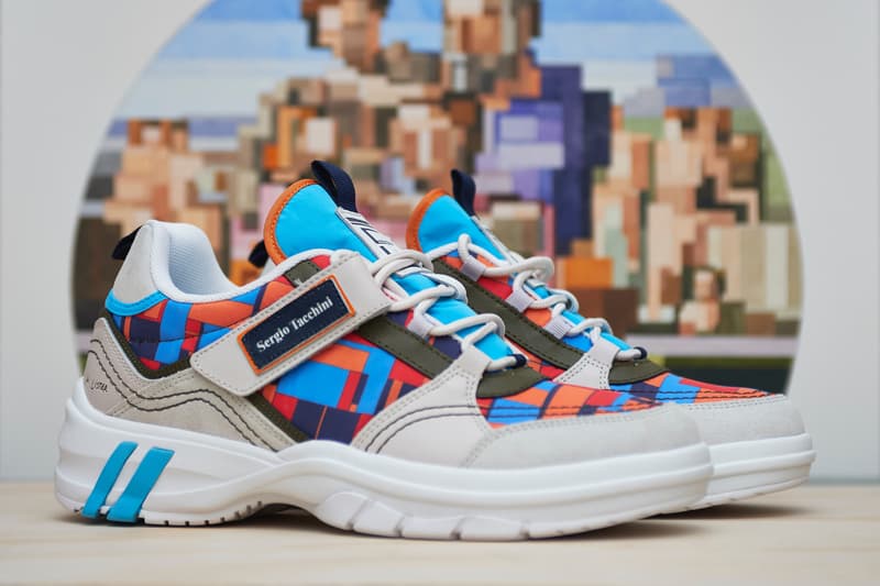 adam lister sergio tacchini power model sneaker fall winter artwork design collaboration art