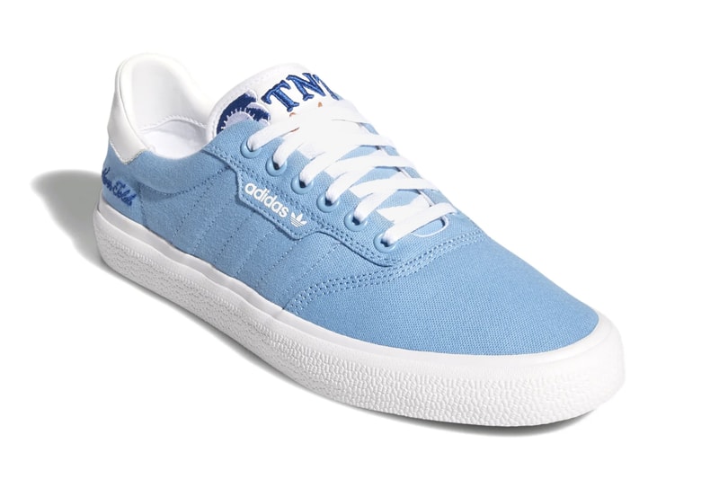 adidas 3MC x Truth Never Told LA Skateboarding Chain Stitching Company Skate Shoe Sneaker Release Information Drop Date May 8 adidas.com Canvas Leather Blue Black Gold Embroidered Collaboration 