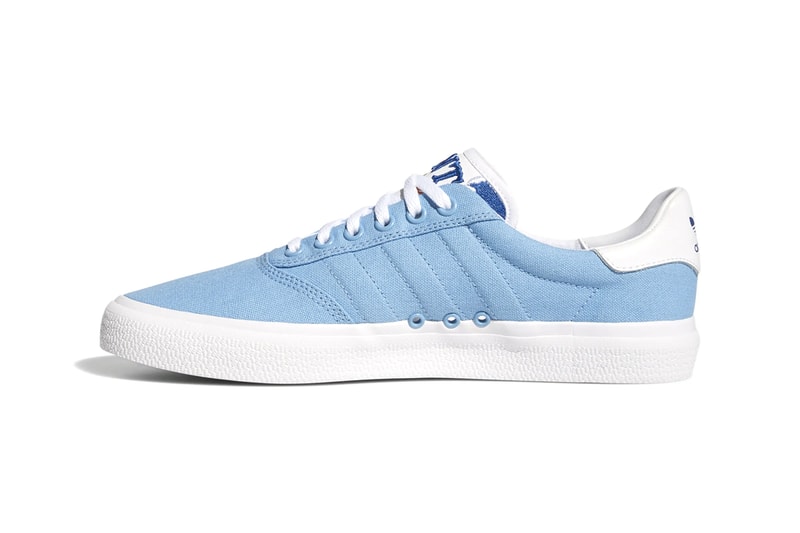 adidas 3MC x Truth Never Told LA Skateboarding Chain Stitching Company Skate Shoe Sneaker Release Information Drop Date May 8 adidas.com Canvas Leather Blue Black Gold Embroidered Collaboration 
