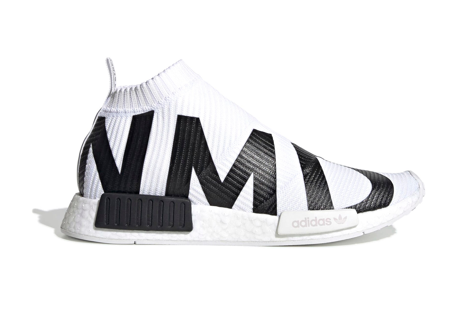 adidas' NMD CS1 Gets Dressed in Bold Branding black white core black cloud white