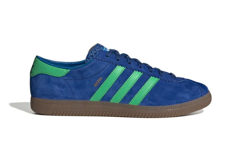 adidas originals city series bern shoes sneakers release dark blue semi flash lime green bluebird colorway 