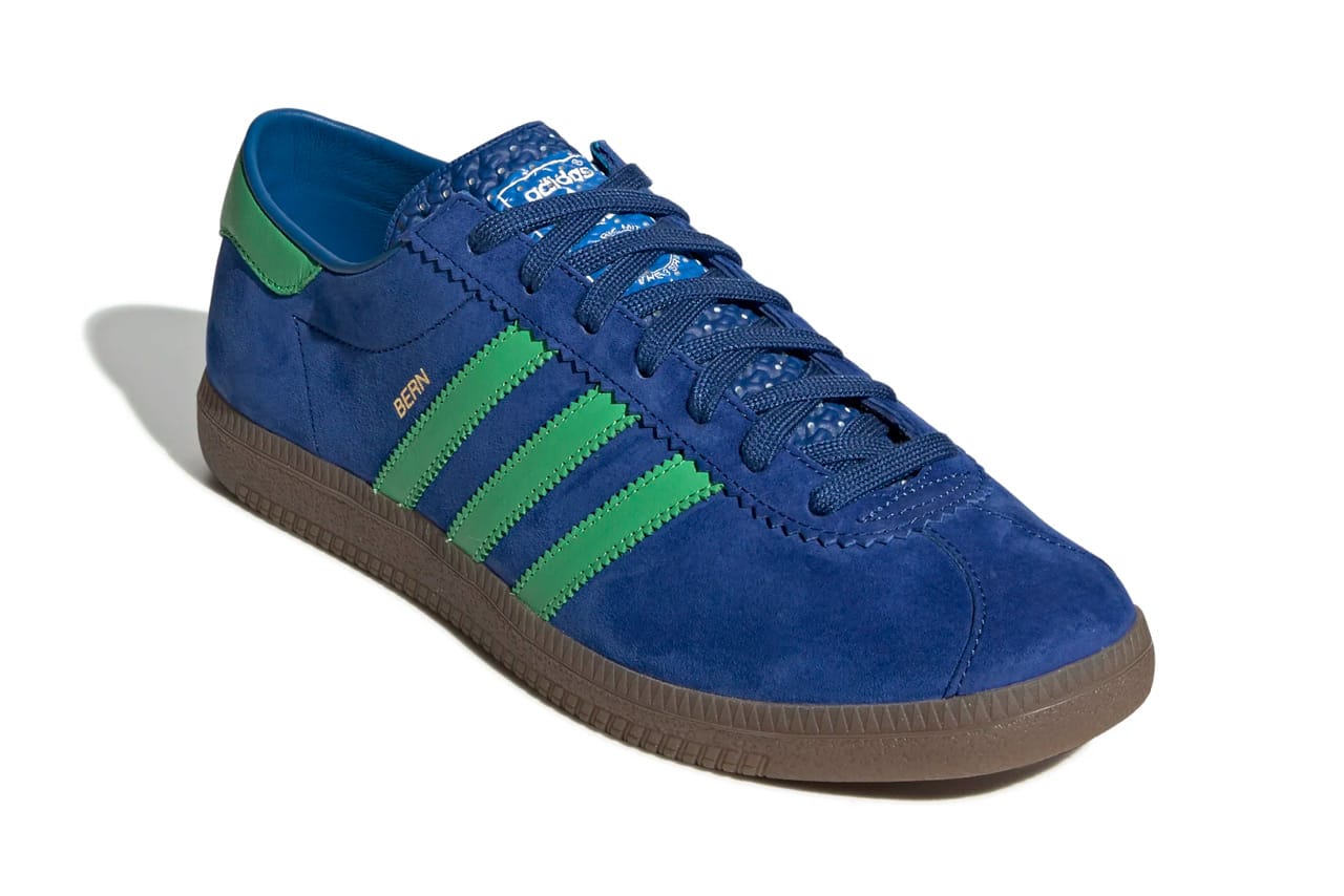 lime green and navy blue adidas shoes