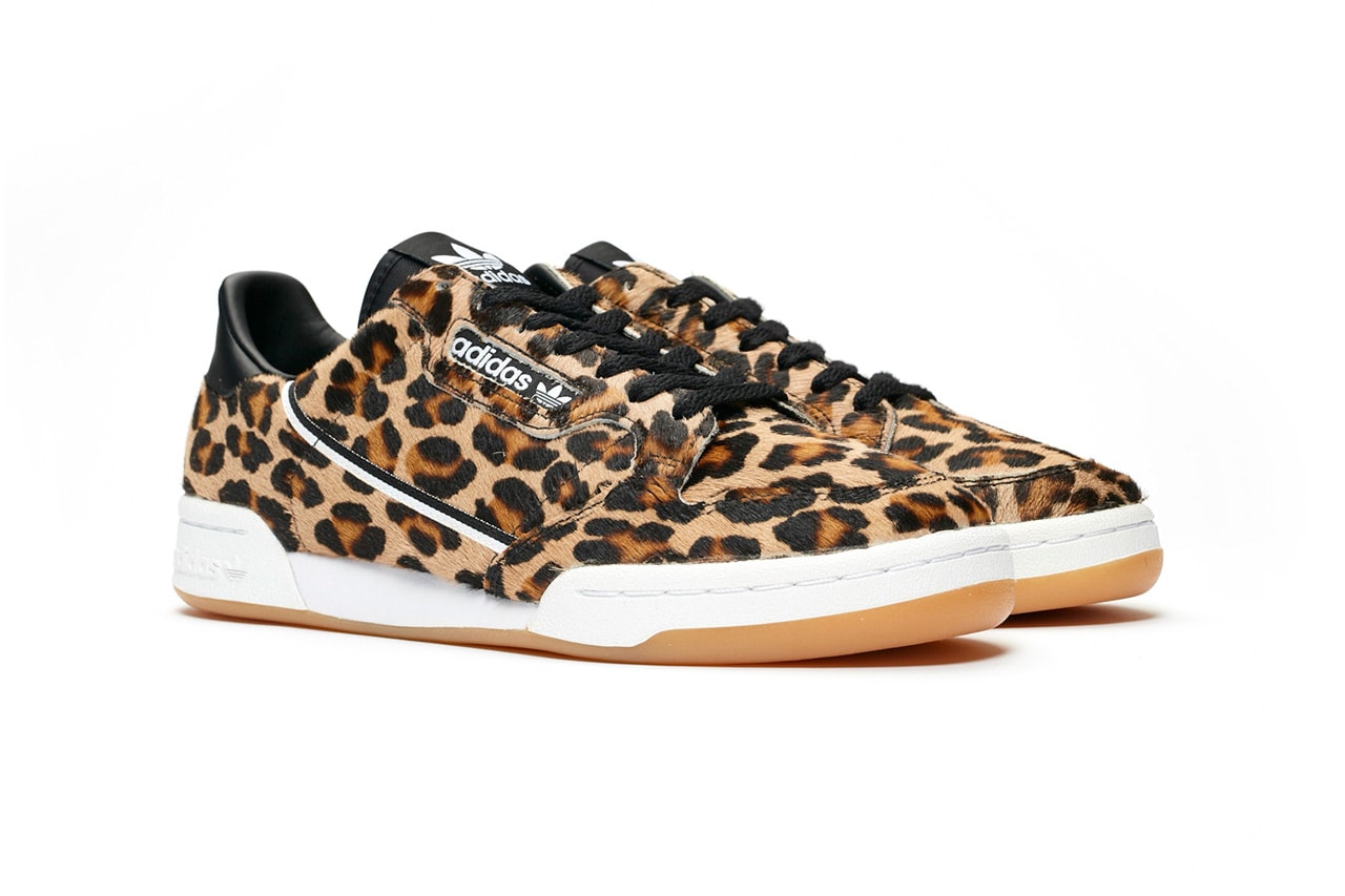 adidas originals continental 80 leopard pony hair sneaker release lowtop lace up