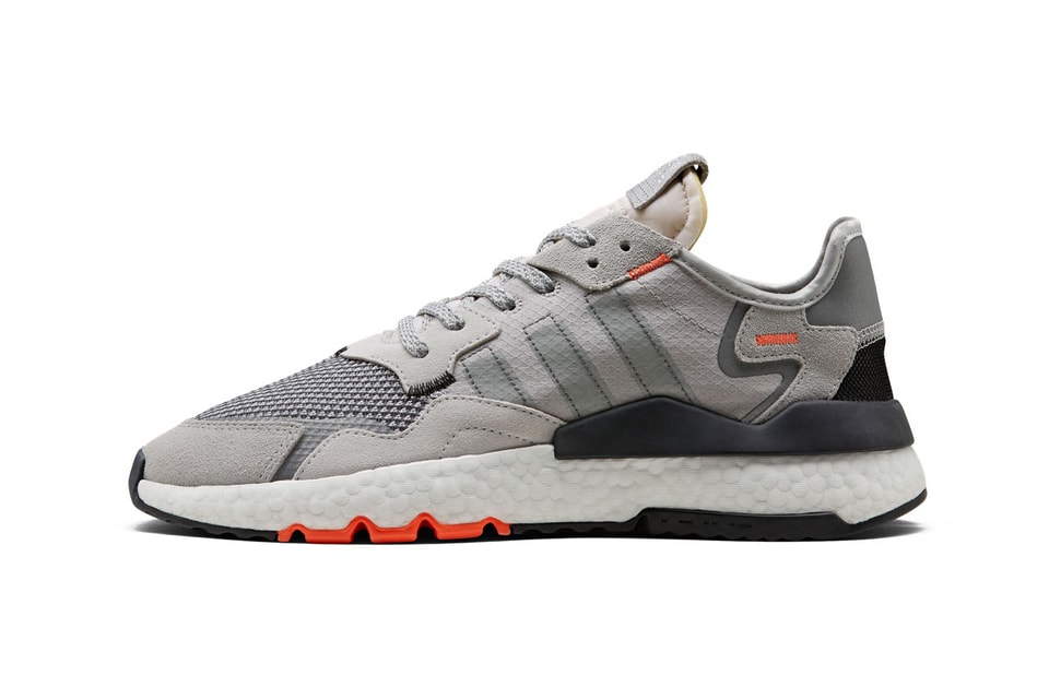 Adidas Originals Nite Jogger Grey And Solar Orange Hypebeast