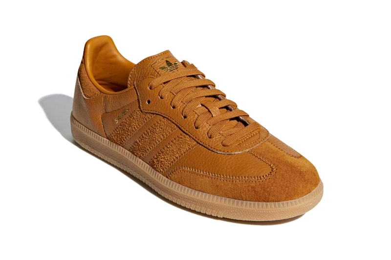 adidas originals samba og ft craft ochre gold met colorway sneaker release 