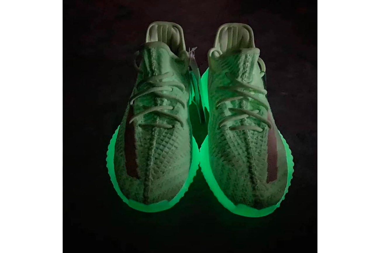  adidas YEEZY Boost 350 V2 Glow In The Dark First Look Neon Green Yellow Kanye West