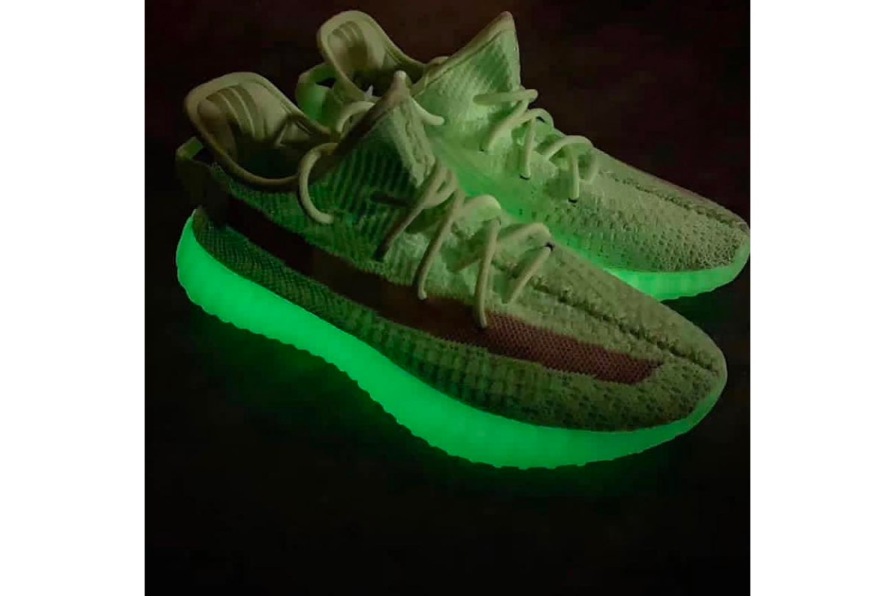  adidas YEEZY Boost 350 V2 Glow In The Dark First Look Neon Green Yellow Kanye West