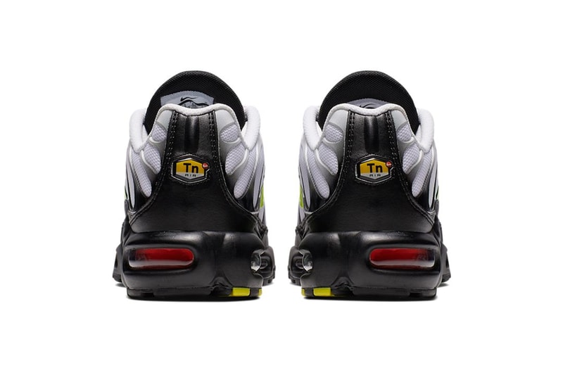 Nike Also The Air Max Plus "Volt/Bright Crimson/Black" Colorway Palm Trees Streetwear Fashion Footwear Sneakers Nike TN For Sale Purchase Information 