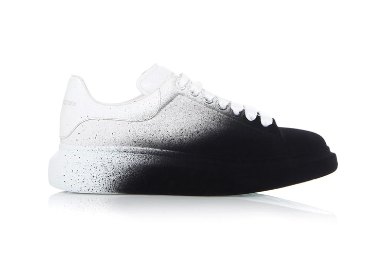 Alexander McQueen Spray Paints Oversized Sneakers Black and White