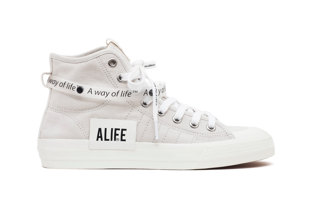 Alife x adidas Consortium Nizza Hi Collaboration White Canvas Color Bands tpu release date info may 2 11 release date drop info buy