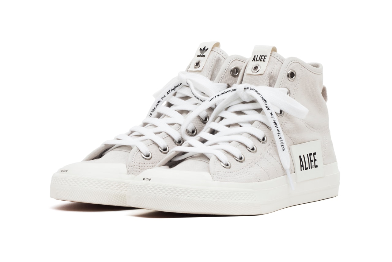 Alife x adidas Consortium Nizza Hi Collaboration White Canvas Color Bands tpu release date info may 2 11 release date drop info buy