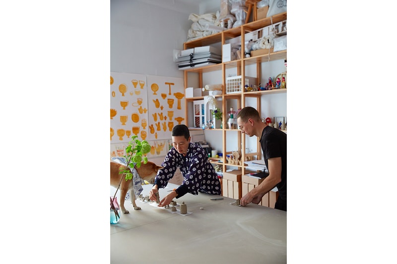 Artek FIN/JPN Friendship Collection Milan Design Week 2019 home interior goods accessories furniture stool book Jo Nagasaka ColoRing COMPANY Secrets of Finland Kirsikankukka pattern Pieces of Aalto Akira Minagawa Koichi Futatsumata Kiulu Bench Stool 60, Bench 153B and Tea Trolley 901