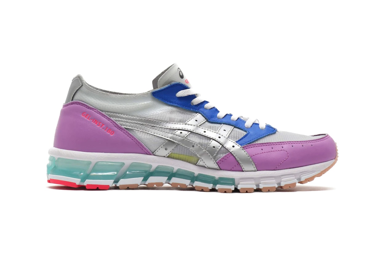 atmos asics gel inst 180 nexki orange purple white silver colorway release 