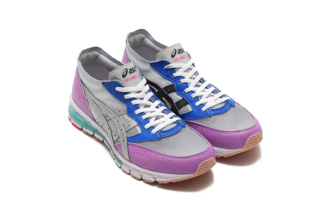 atmos asics gel inst 180 nexki orange purple white silver colorway release 