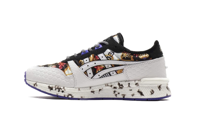 atmos tokyo Asics Tiger Hyper Gel Lyte Black White Floral Baroque Purple Spring Summer 2019 SS19 Sneaker Release Exclusive Rare Japan