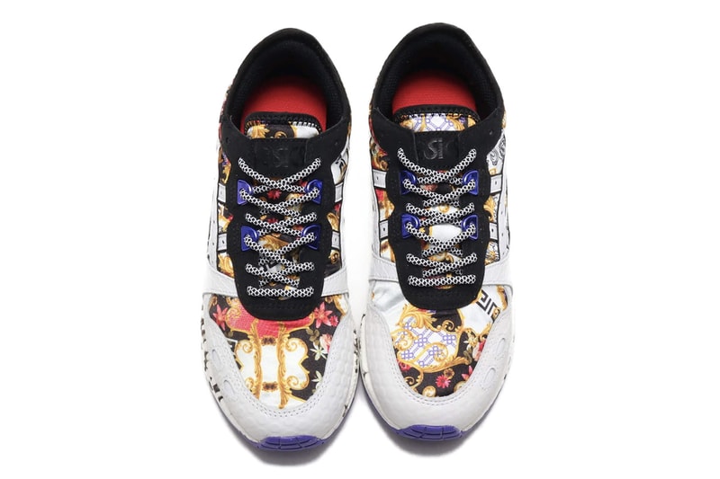 atmos tokyo Asics Tiger Hyper Gel Lyte Black White Floral Baroque Purple Spring Summer 2019 SS19 Sneaker Release Exclusive Rare Japan