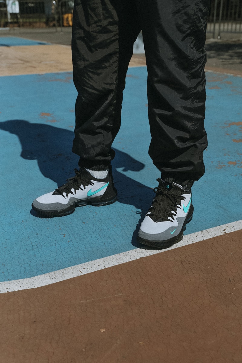 atmos x Nike Lebron 16 Low "Clear Jade" Release collaboration exclusive lookbook bag NK HERITAGE SMIT bag colorway april 27 2019 price