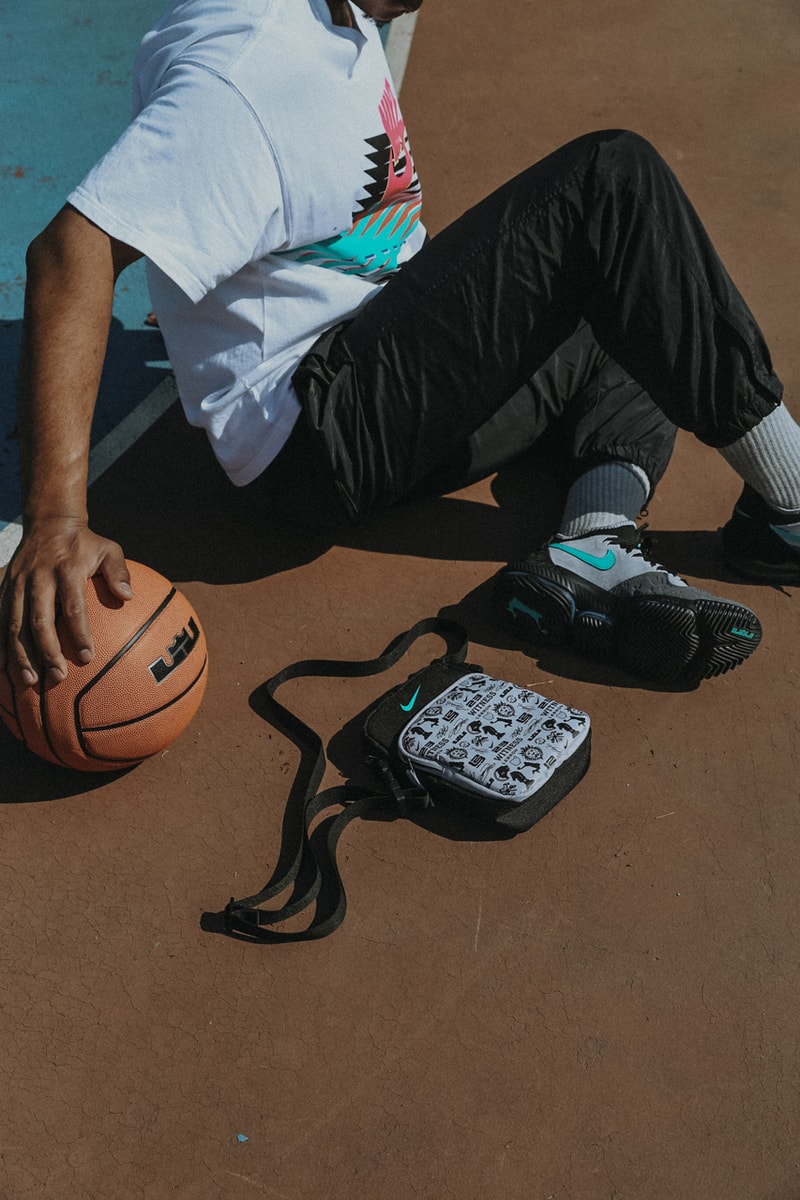 atmos x Nike Lebron 16 Low "Clear Jade" Release collaboration exclusive lookbook bag NK HERITAGE SMIT bag colorway april 27 2019 price