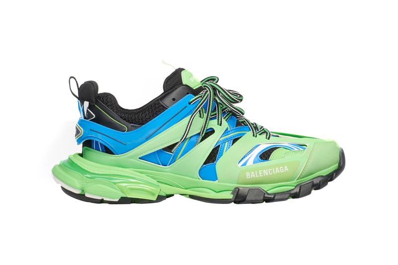 balenciaga track trainer green blue release spring summer 2019 