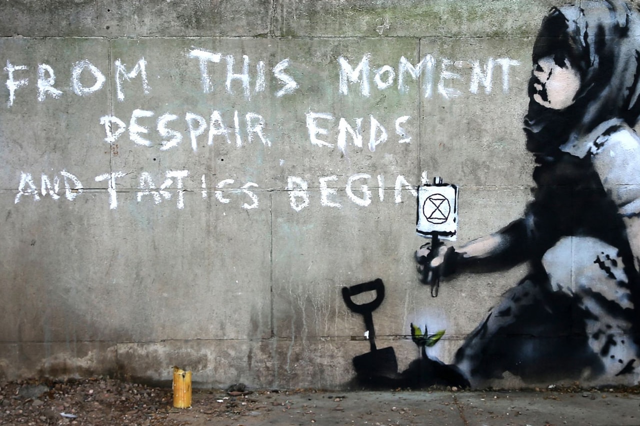 banksy extinction rebellion marble ach london artworks street art