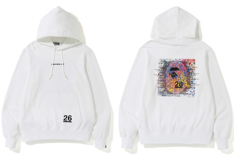 bape a bathing ape 26 26th anniversary birthday collection line tee t shirt graphic hoodie pullover where to buy spring 21019 black red white blue yellow colors colorway color