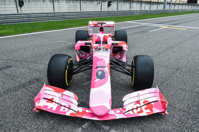 BAPE x Formula One Racing Car Pink ABC Camo a bathing ape f1 shanghai grand prix 2019 Formula 1 Heineken China Grand Prix